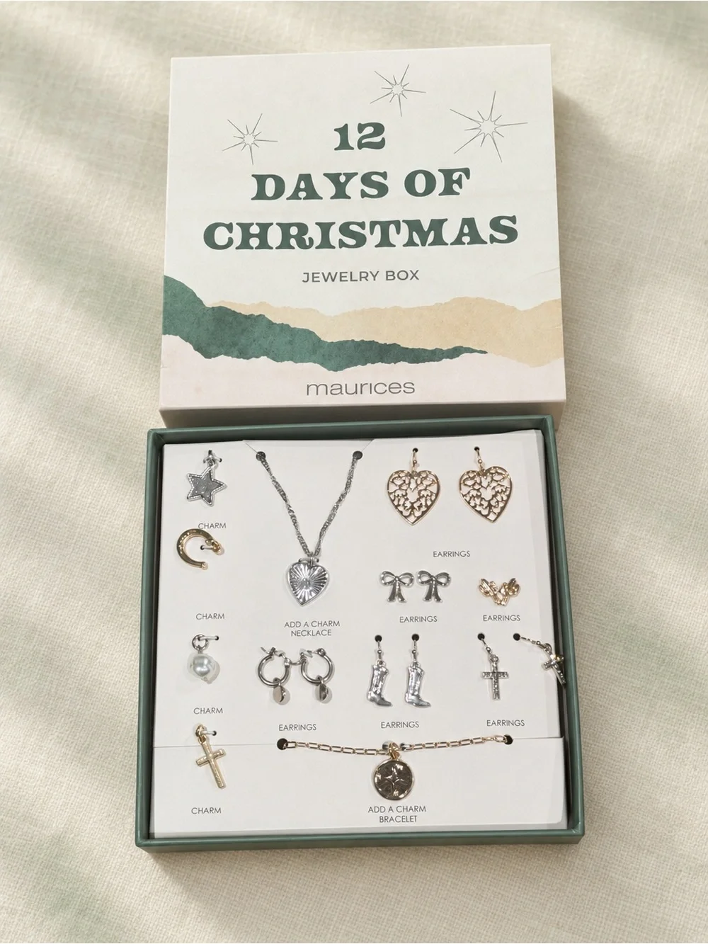 Maurices Mixed Gold and Silver 12-Piece Earrings & Charms Set